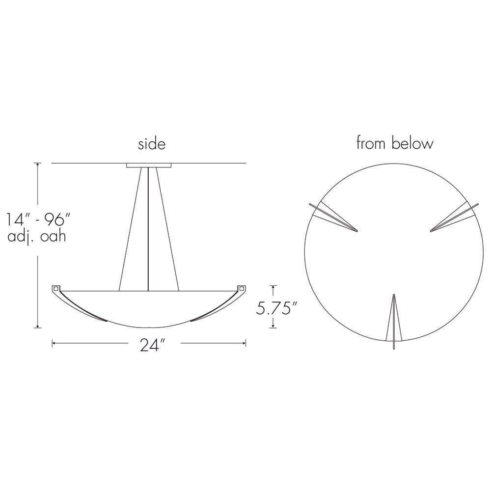 Ultralights Lighting Compass 11202-24 Interior Sconce