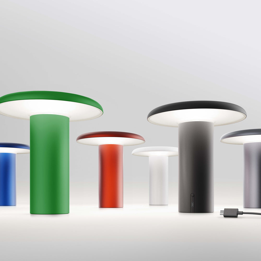 Artemide Takku 2.5W Varnished Multiplug 120V Portable Table Lamp