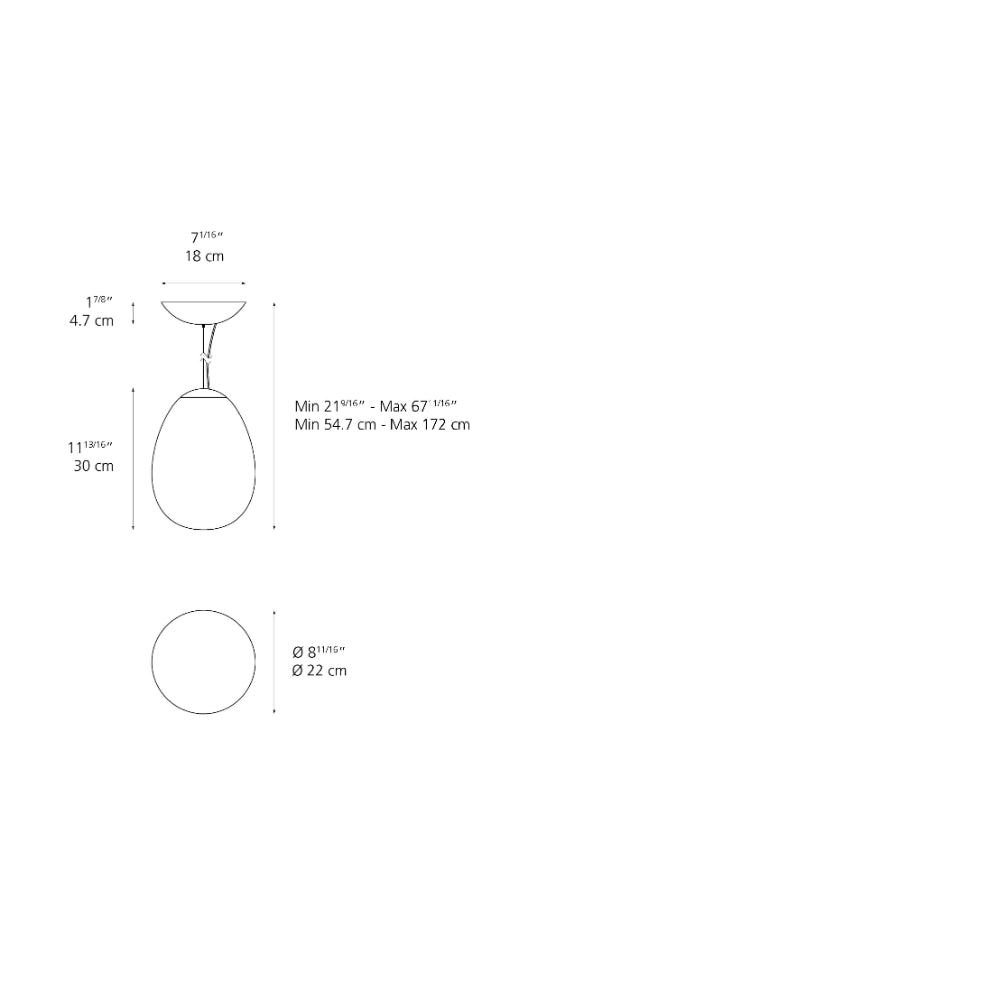 Artemide Stellar Nebula 10W 30K 90CRI Dimmable 2-Wire/0-10V UNV 22 Suspension Light