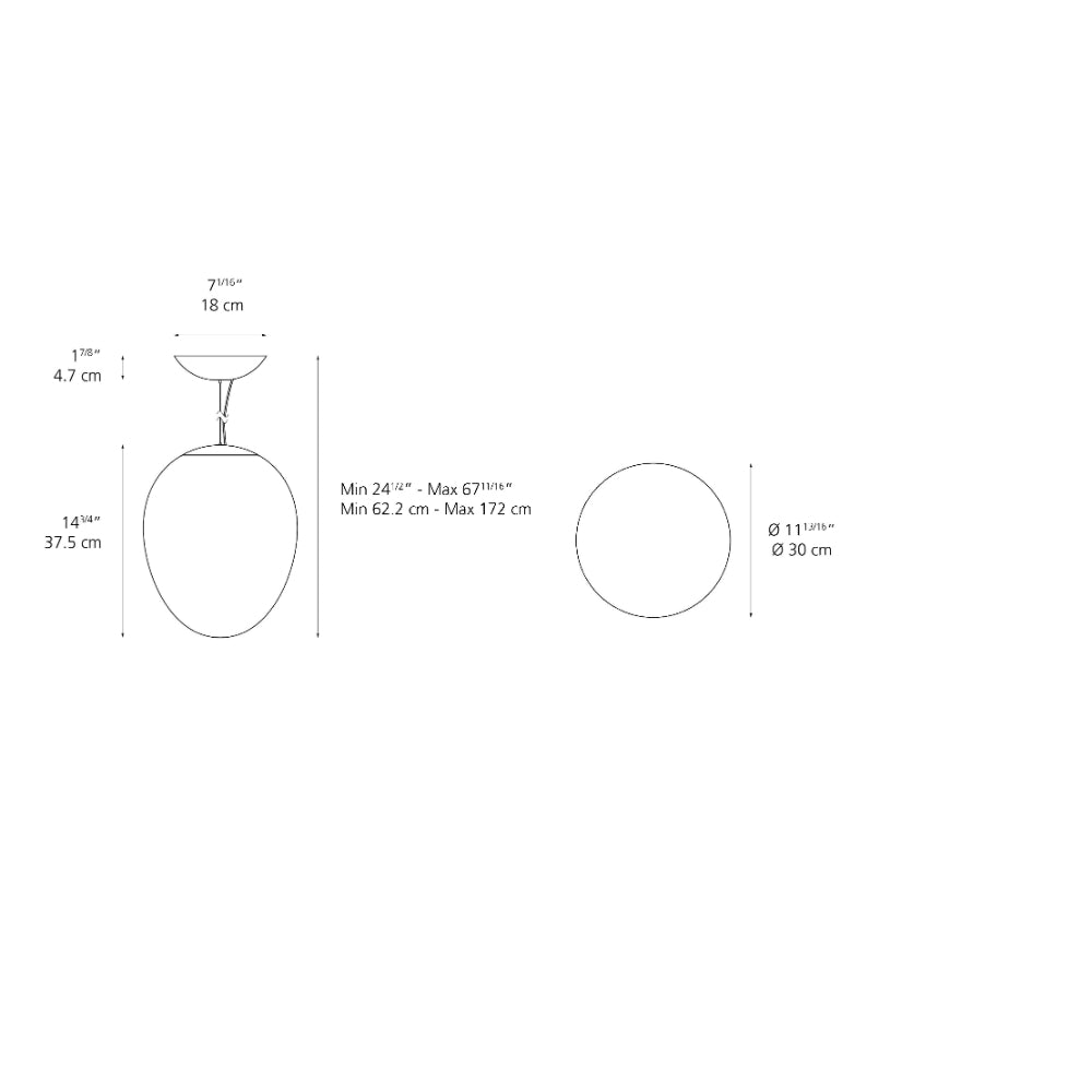 Artemide Stellar Nebula 20W 30K 90CRI Dimmable 2-Wire/0-10V UNV 30 Suspension Light