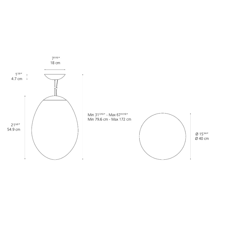Artemide Stellar Nebula 28W 30K 90CRI Dimmable 2-Wire/0-10V UNV 40 Suspension Light