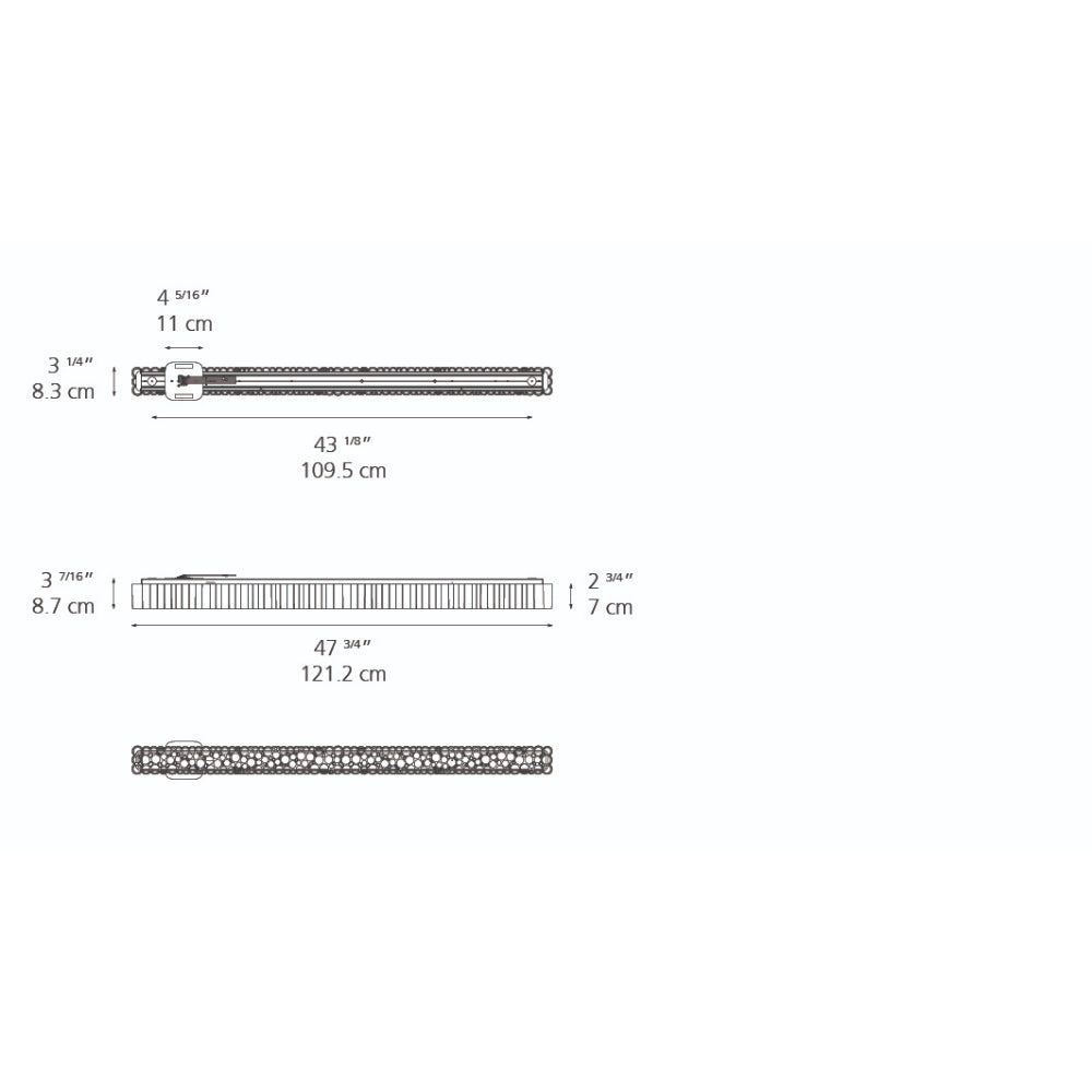 Artemide Calipso Linear Dimmable 2-Wire 120V White Ceiling Light