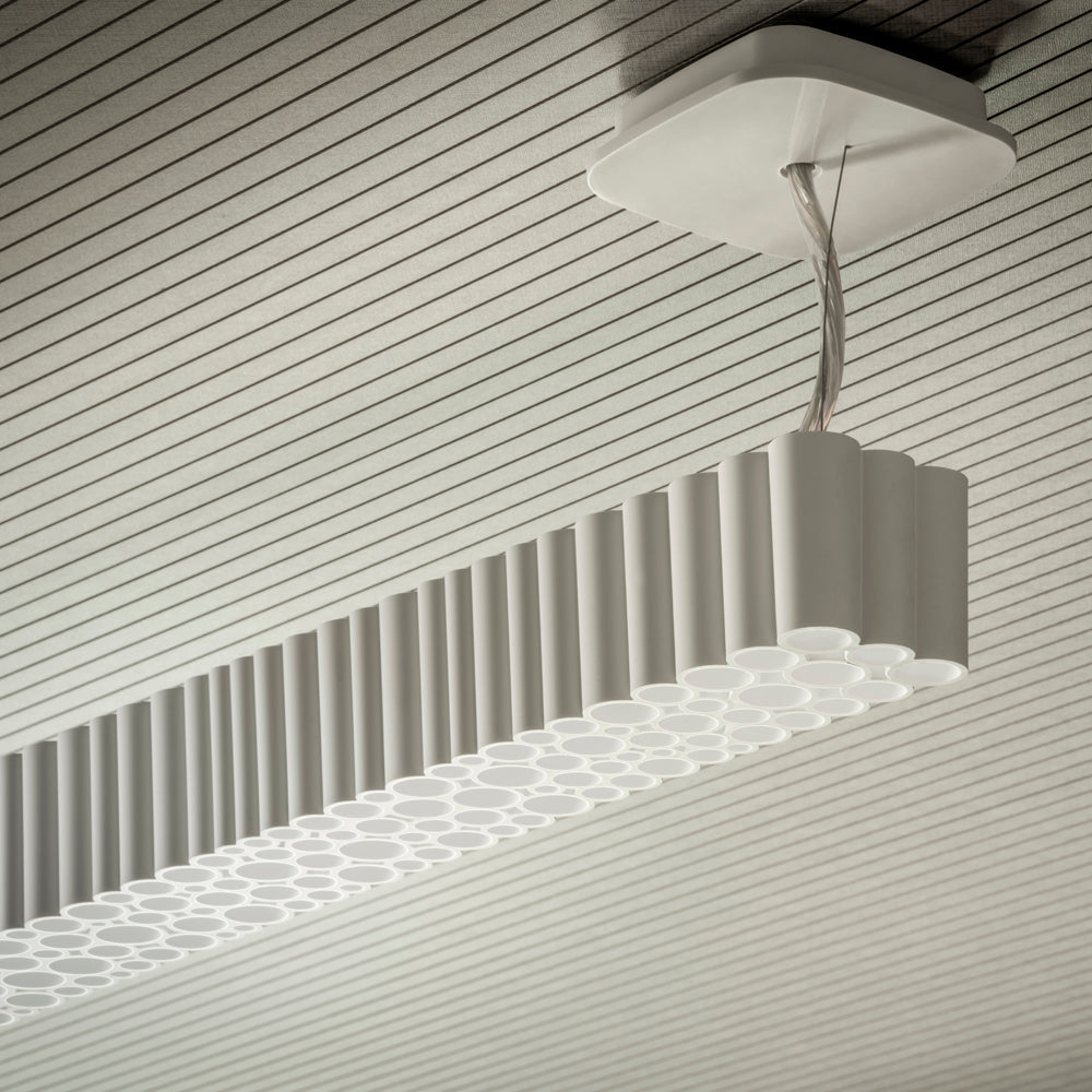 Artemide Calipso 43W 30K 90CRI Dim 2-Wire 120V White Linear 120 LED Suspension Light