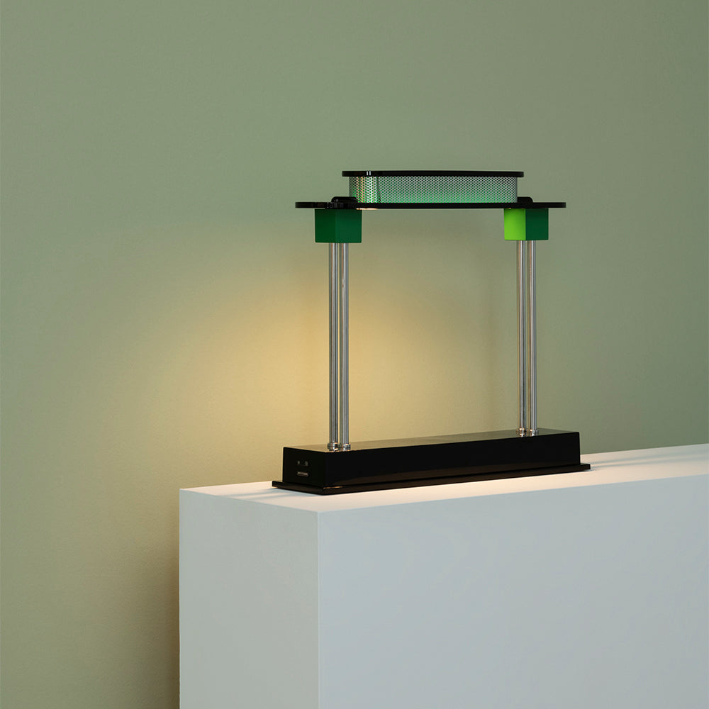 Artemide Pausania LED 14W Tunable White with Green Diffuser Table Lamp