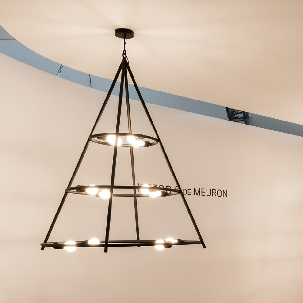 Artemide EL Poris Max 12X15W E26 Black 120 Suspension Light