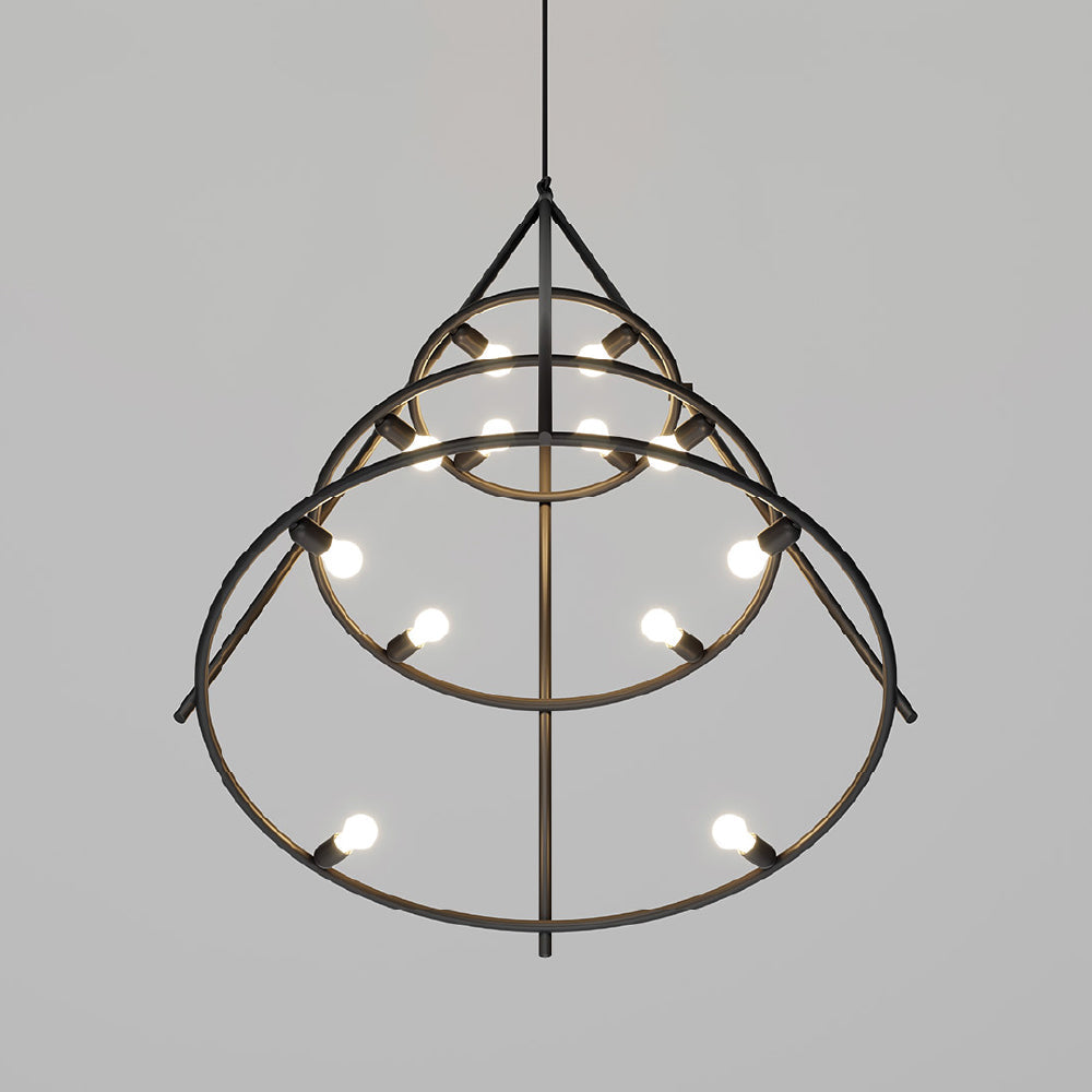 Artemide EL Poris Max 12X15W E26 Black 120 Suspension Light
