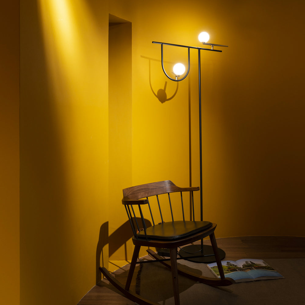 Artemide Yanzi LED 19.9W 30K 90CRI Black/Yellow W/Dimmer ETL Floor Lamp