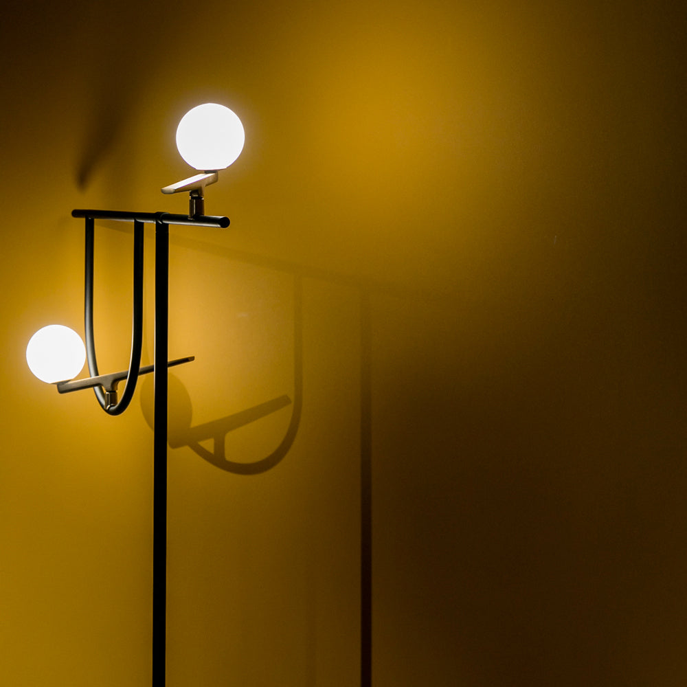 Artemide Yanzi LED 19.9W 30K 90CRI Black/Yellow W/Dimmer ETL Floor Lamp