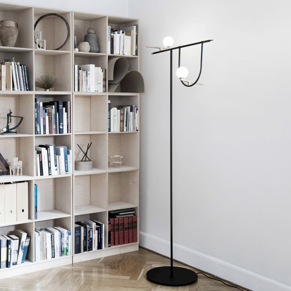 Artemide Yanzi LED 19.9W 30K 90CRI Black/Yellow W/Dimmer ETL Floor Lamp