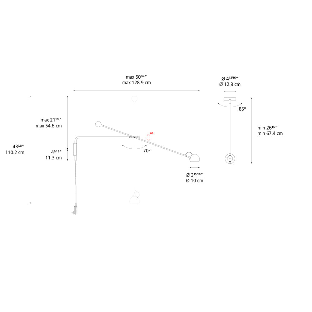 Artemide Ixa LED 120V Wall Light