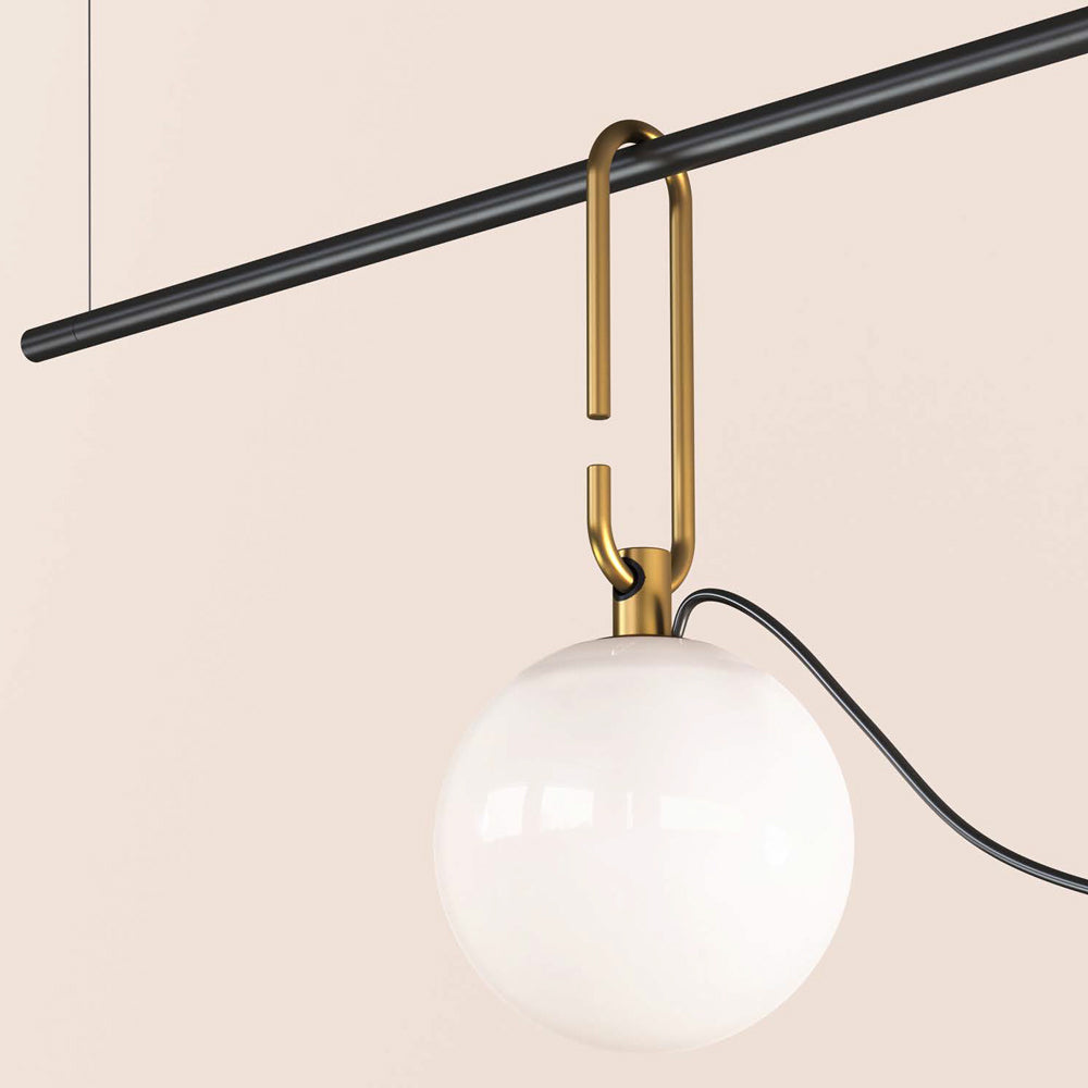 Artemide NH LED Max 5W E12 Gold Ext 20Ft 14 Suspension Light