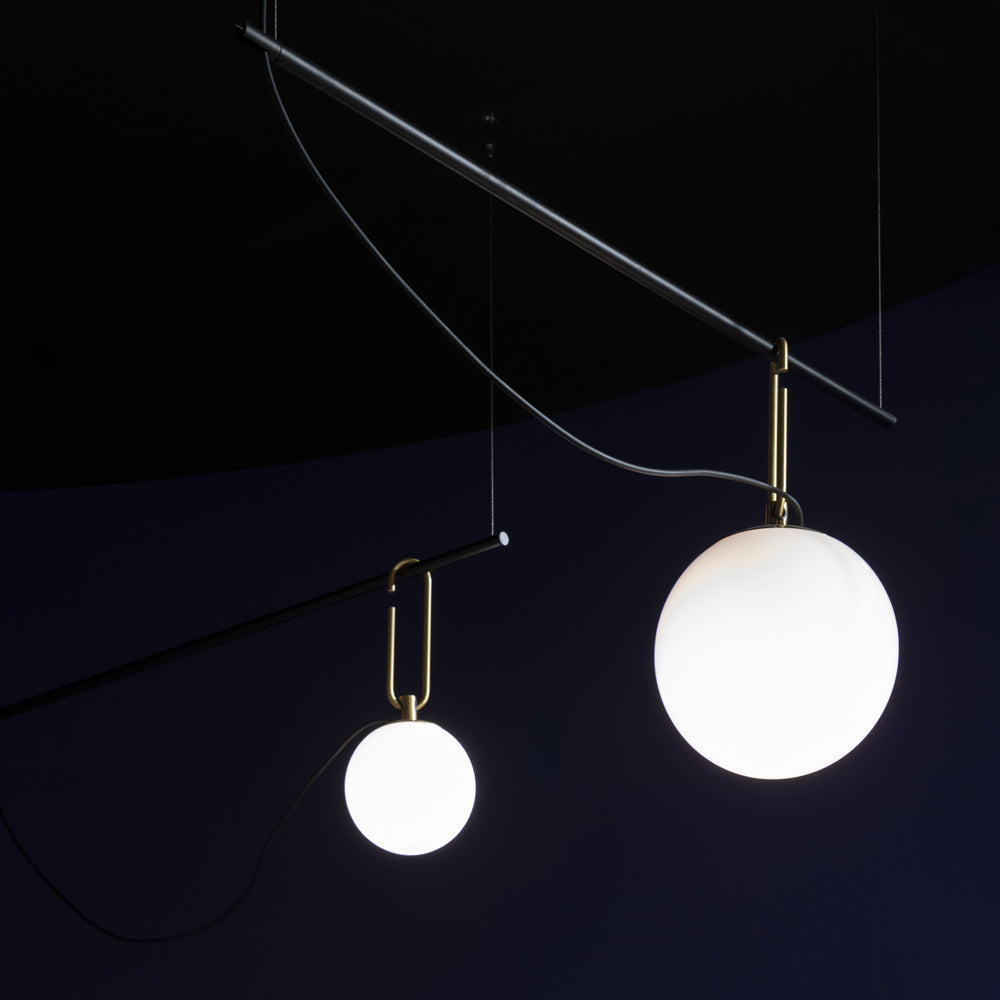 Artemide NH LED Max 5W E12 Gold Ext 20Ft 14 Suspension Light
