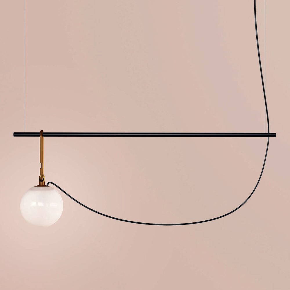 Artemide NH LED Max 15W E26 Gold Ext 20Ft 22 Suspension Light