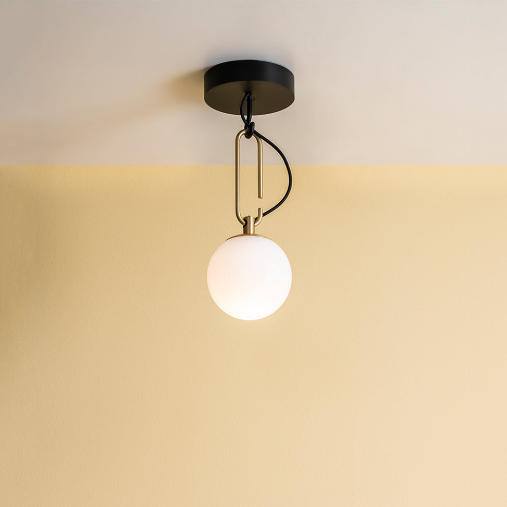 Artemide NH 14 LED Max 5W E12 Gold Ceiling Light