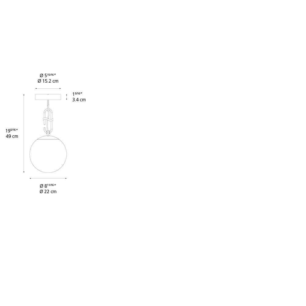 Artemide NH 22 LED Max 15W E26 Gold Ceiling Light