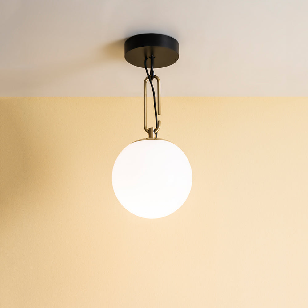 Artemide NH 22 LED Max 15W E26 Gold Ceiling Light