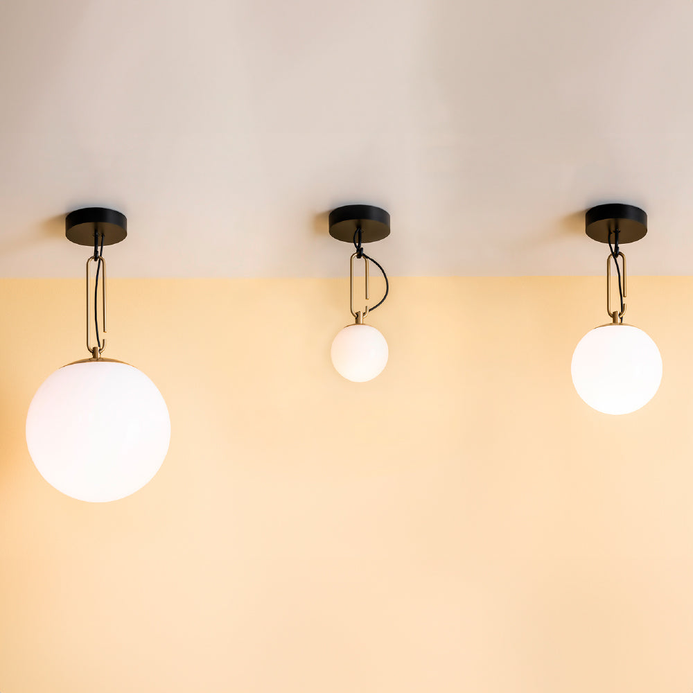 Artemide NH 22 LED Max 15W E26 Gold Ceiling Light