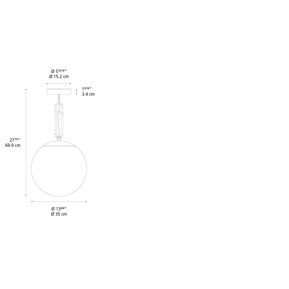 Artemide NH 35 LED Max 20W E26 Gold Ceiling Light