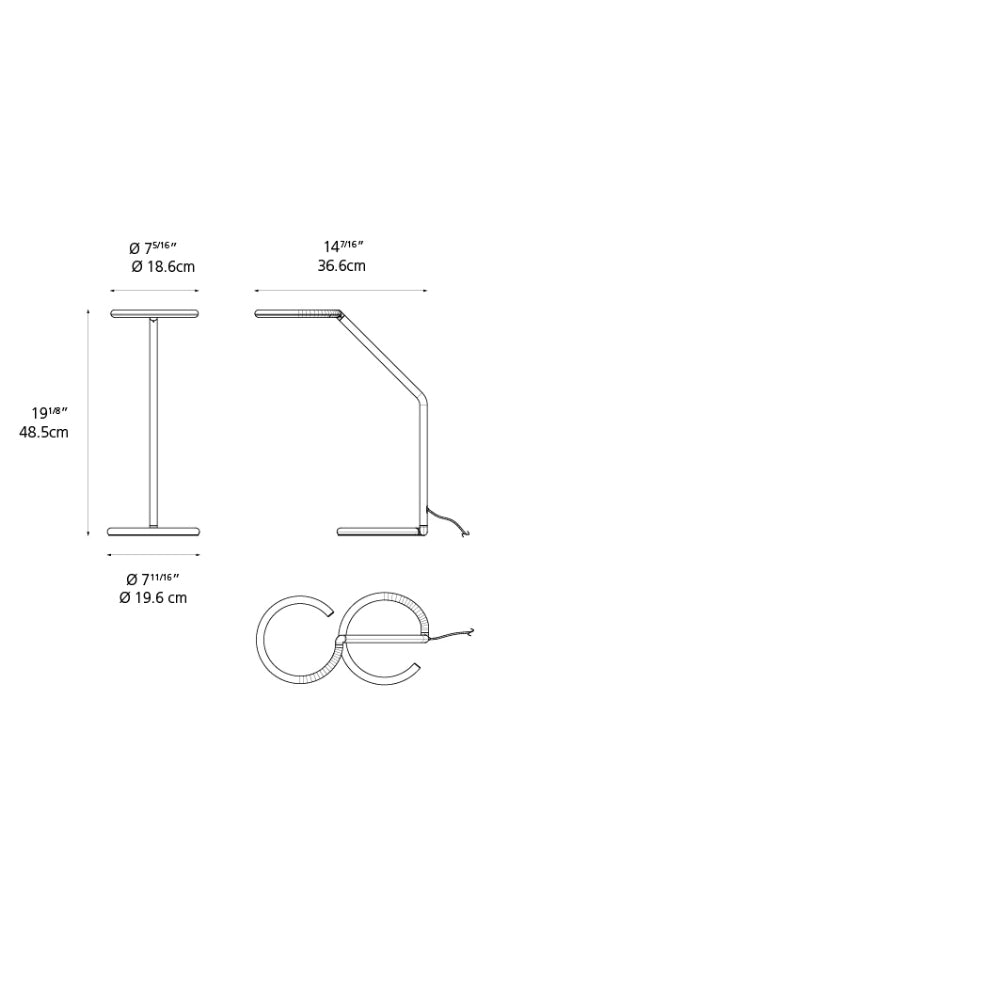 Artemide Vine LED 8W 30K 90CRI Black MP-MV Table Lamp