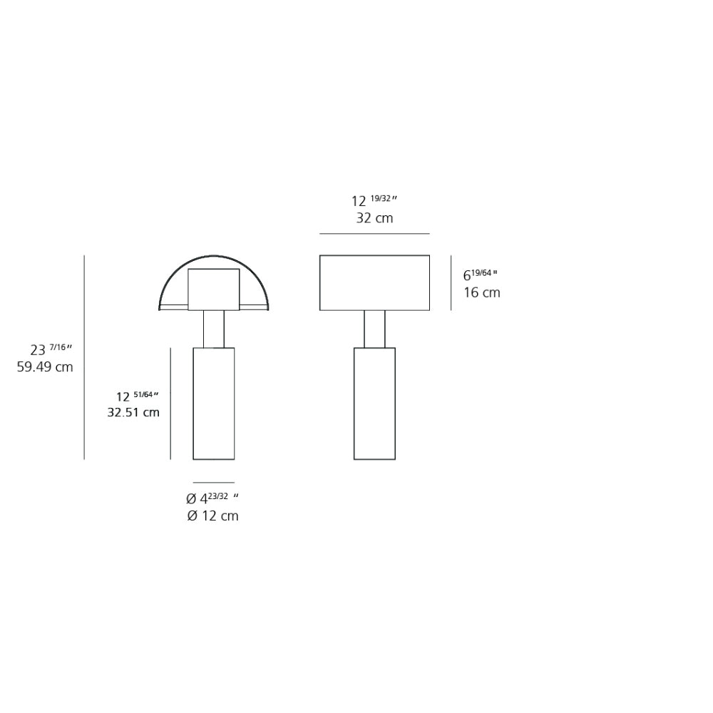 Artemide Shogun 150W E26 120V Cetlus Table Lamp