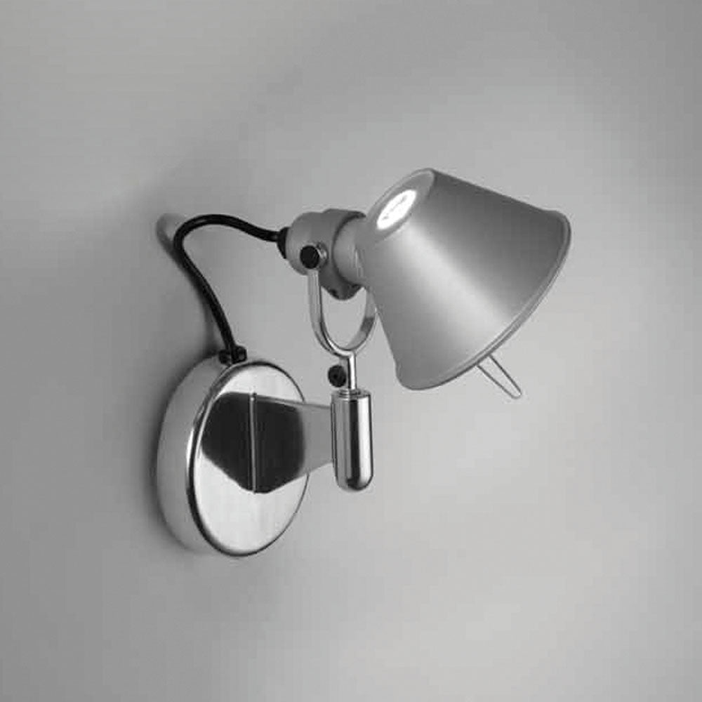 Artemide Tolomeo LED 10W 27K Aluminum W/O Switch Wall Spot Light