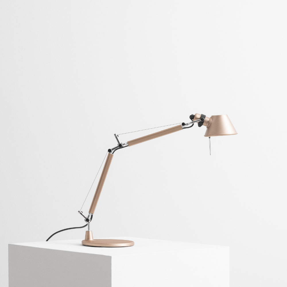 Artemide Tolomeo Max 60W E12 Brushed Copper Table Lamp W/Base