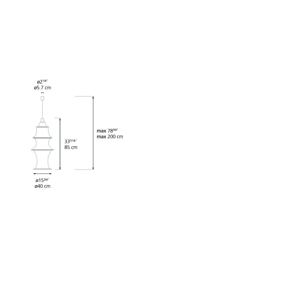 Artemide Falkland Inc 60W E26 Aluminum Suspension Light
