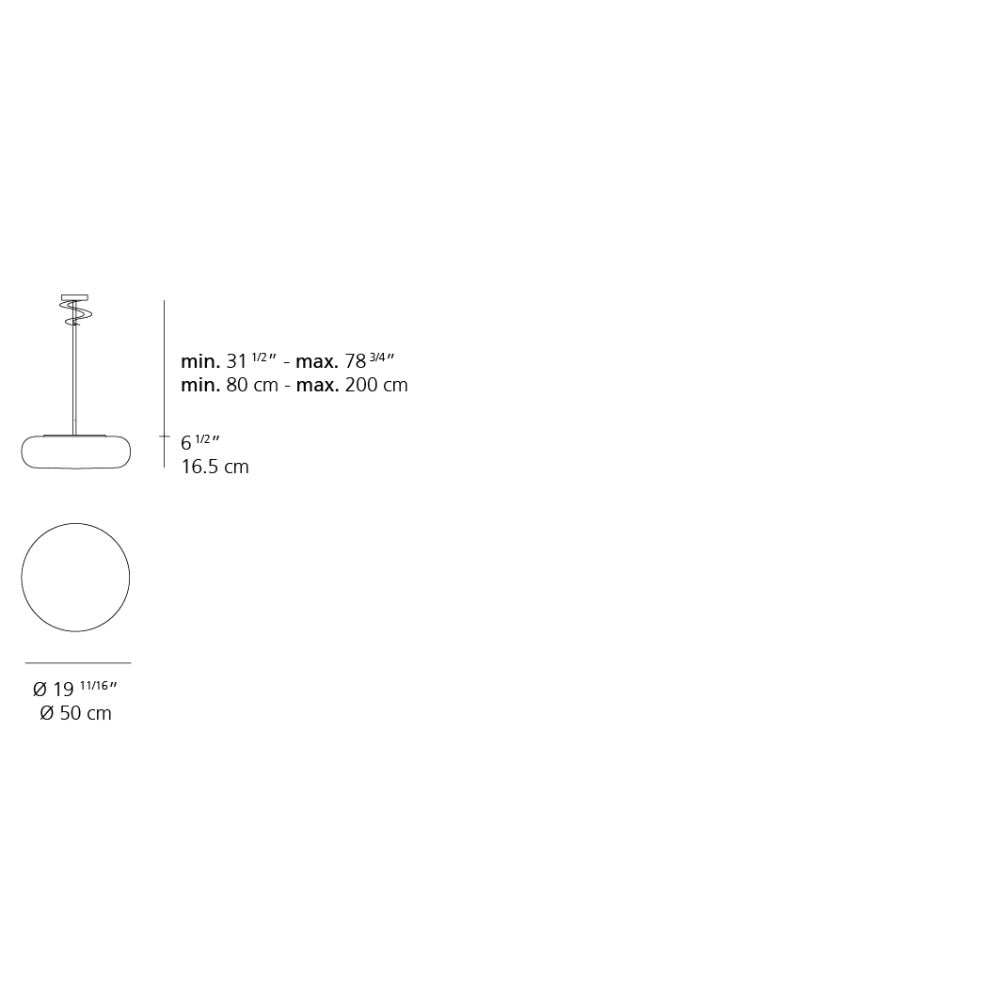 Artemide Itka 3X23W E26 White 50 Suspension Light