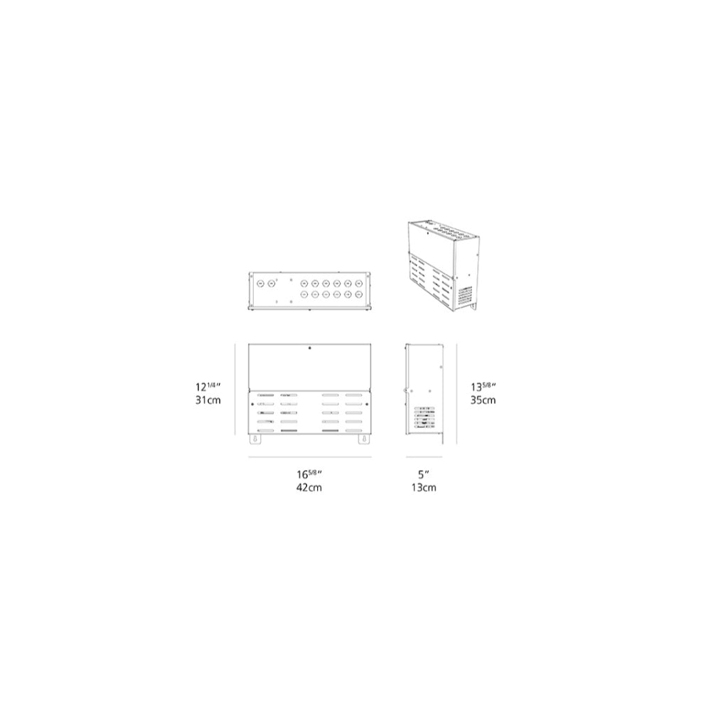Artemide Wall Mount 24VDC 1Xdim 0-10V UNV Galvanized Remote Power Supply
