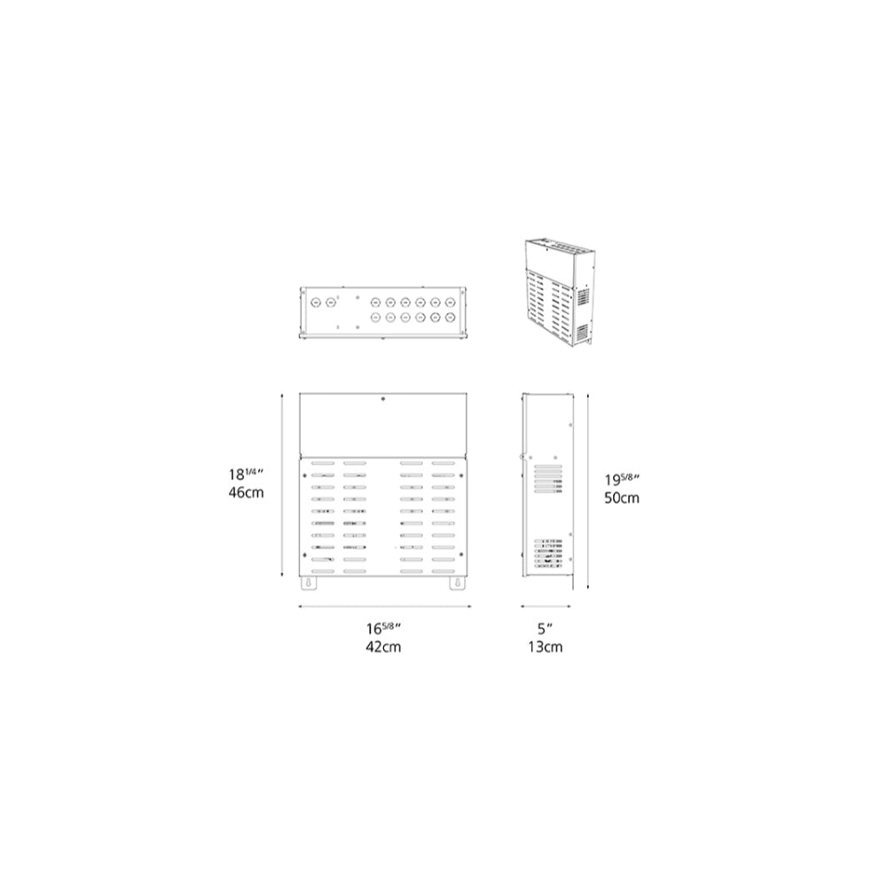 Artemide Wall Mount 24VDC 1Xdim 0-10V UNV Galvanized Remote Power Supply