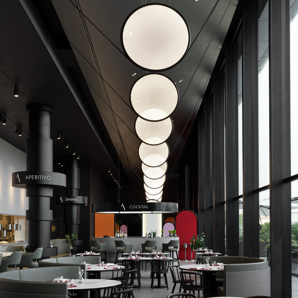 Artemide Discovery Vertical 140 RGBW 71W 30K 90CRI App 120V LED Suspension Light