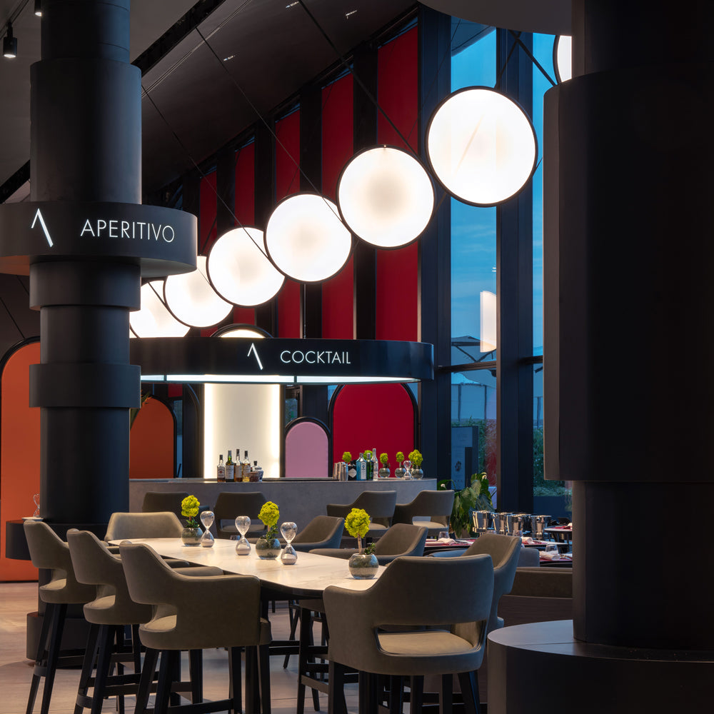 Artemide Discovery Vertical 140 RGBW 71W 30K 90CRI App 120V LED Suspension Light