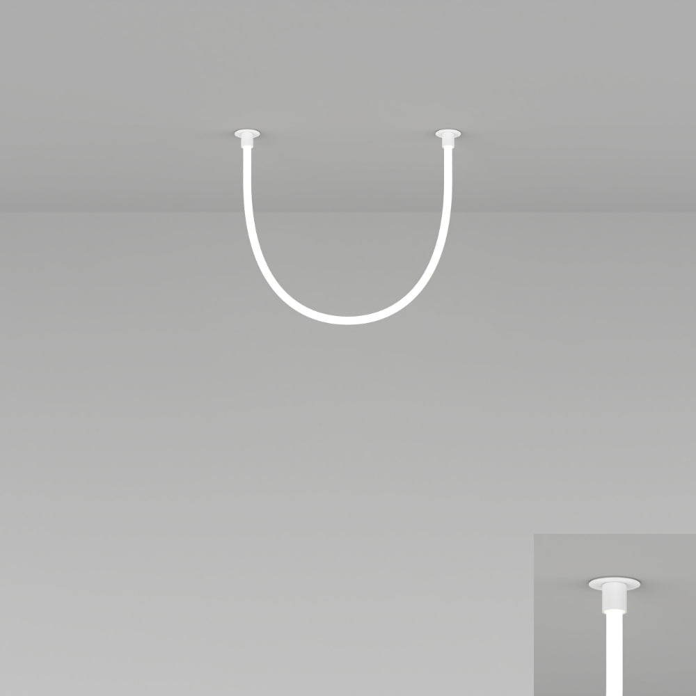 Artemide La Linea 40 98In (2.5M) LED 33W 30K 90CRI W/Surface Canopies White 24VDC Ceiling Light