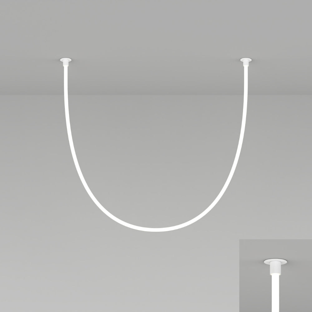 Artemide La Linea 40 196In (5M) LED 66W 30K 90CRI W/Surface Canopies White 24VDC Ceiling Light