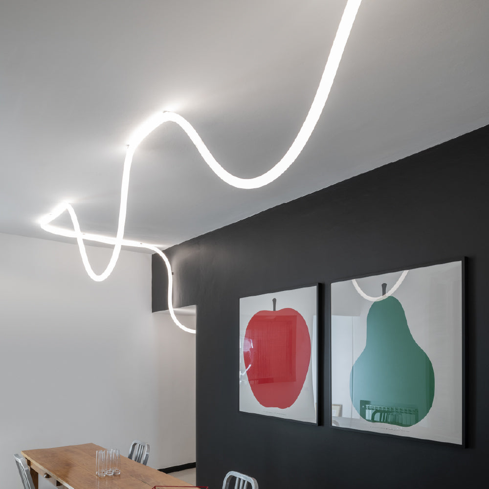 Artemide La Linea 40 196In (5M) LED 66W 30K 90CRI W/Surface Canopies White 24VDC Ceiling Light