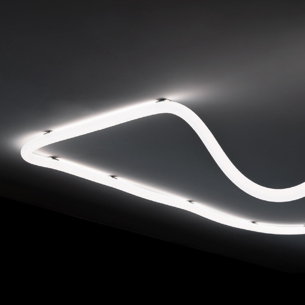 Artemide La Linea 40 98In (2.5M) LED 38W 30K 90CRI Non-Dim W/Surface Canopy & Driver White UNV Ceiling Light