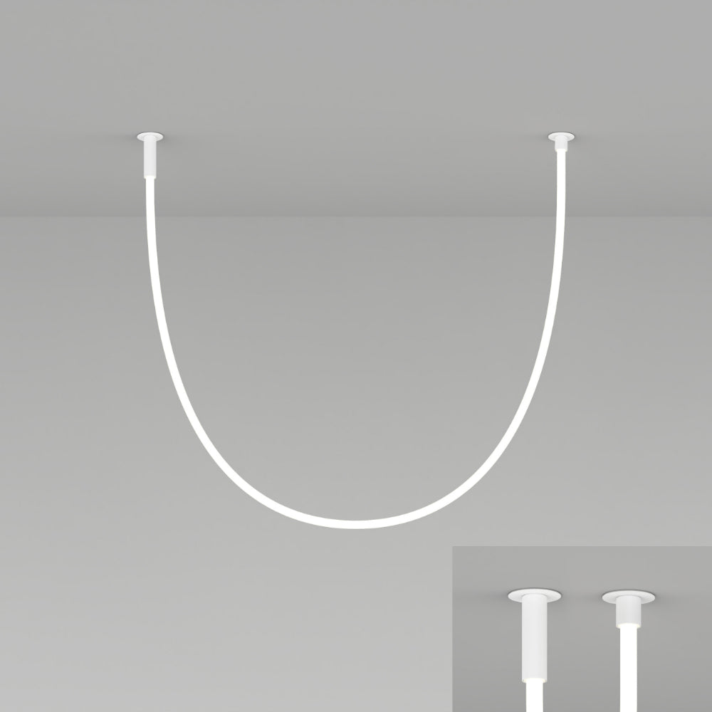 Artemide La Linea 40 196In (5M) LED 77W 30K 90CRI Non-Dim W/Surface Canopy & Driver White UNV Ceiling Light