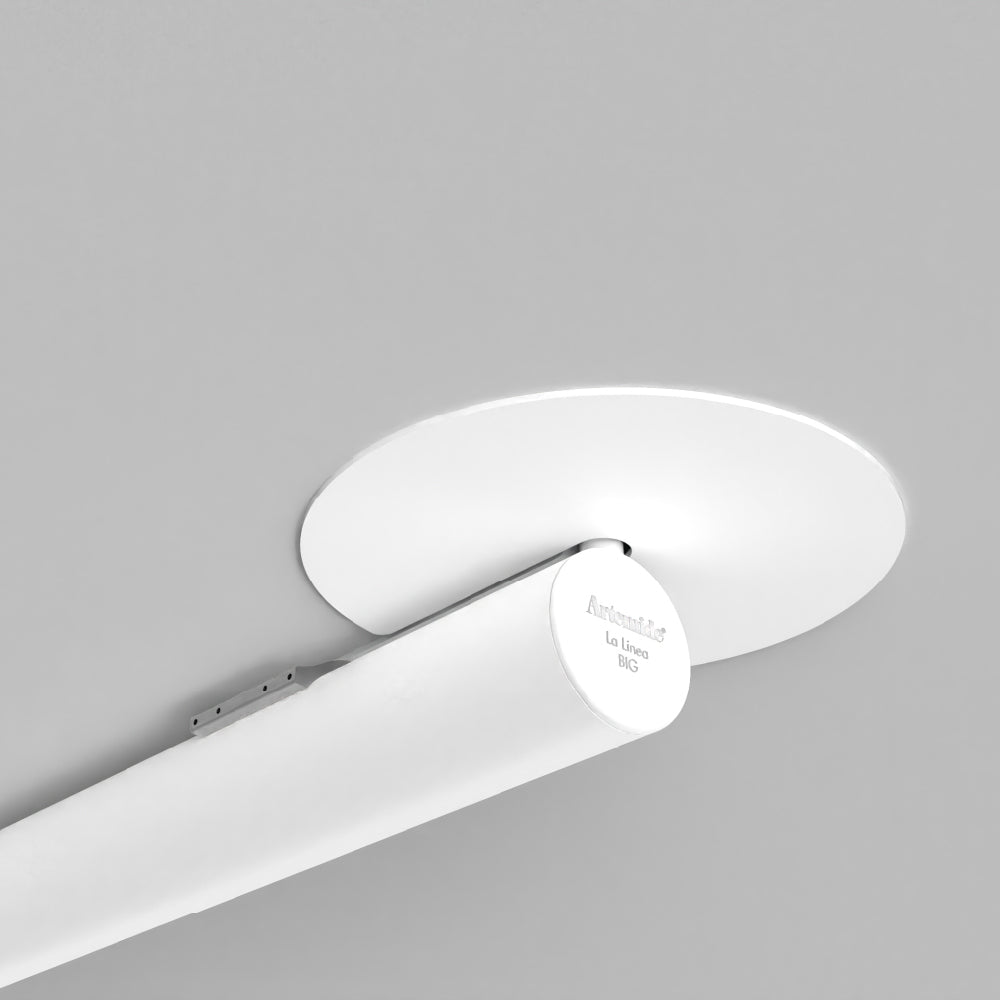 Artemide La Linea 40 Surface 98In (2.5M) LED 33W 30K 90CRI W/Canopy White 24VDC Wall/Ceiling Light