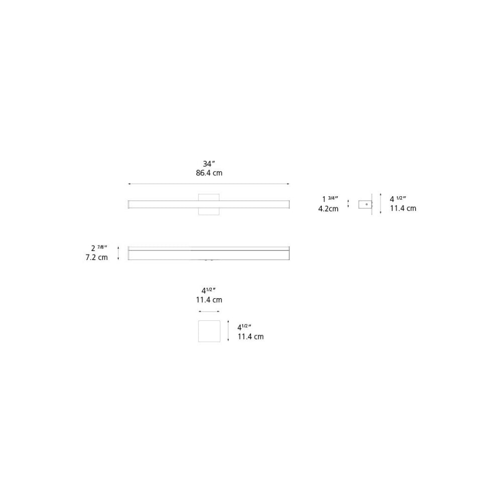 Artemide Ledbar Gen 2 2-Wire Dimmable 120V ANO Wall/Ceiling Light