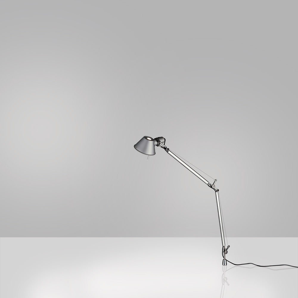 Artemide Tolomeo LED 10W 30K Mp-Mv Aluminum Table Lamp W/Motion Sensor & In-Set Pivot