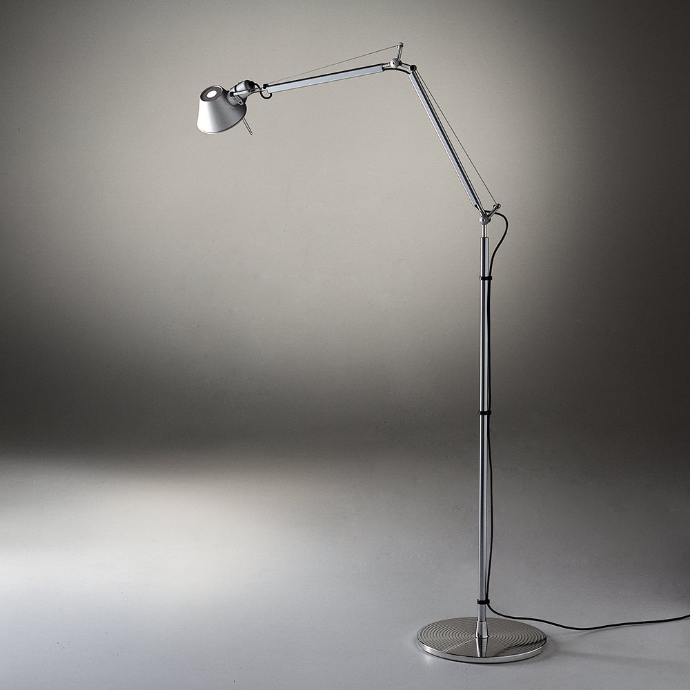 Artemide Tolomeo LED 10W 30K MP-MV Aluminum W/Motion Sensor & Floor Support Light