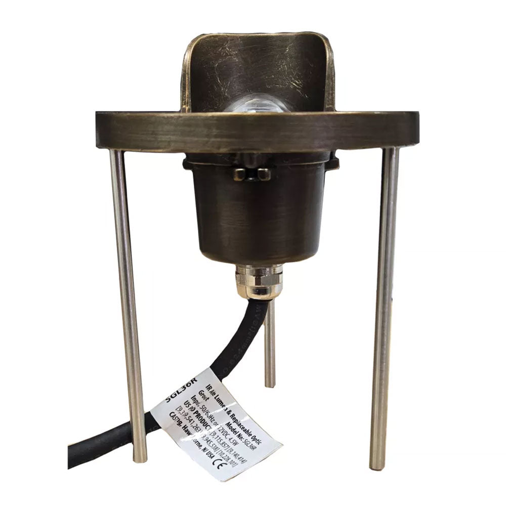 Cast Lighting IR Remote Multi Lumen Ground Light with Field Replaceable Beam Spread Optics