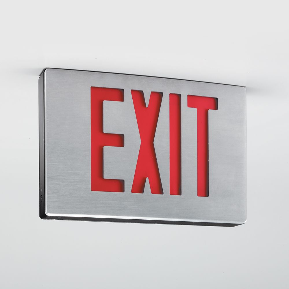 Clock Exit Sign Chloride 55 Series Die Cast Aluminum LED Exit Sign