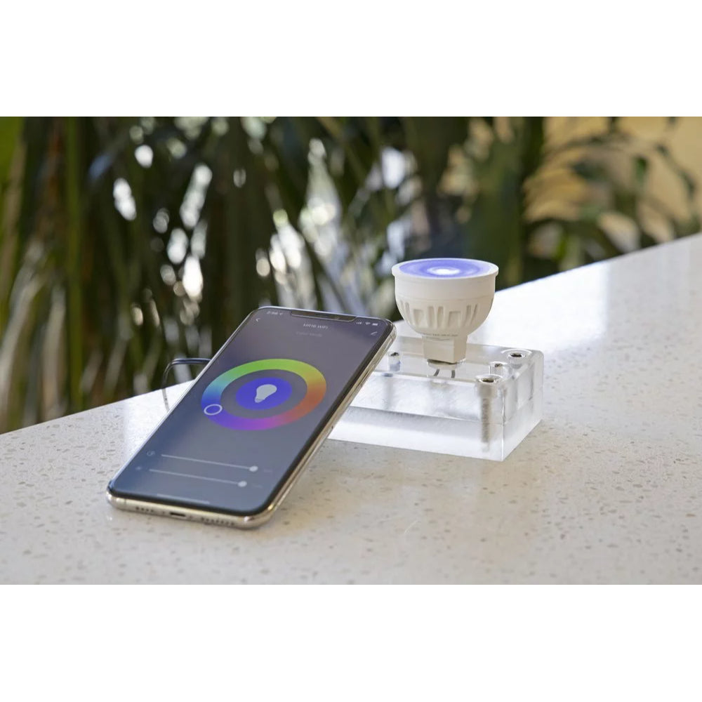 Brilliance Chameleon MR16 6W LED Bulb – RGBW, Tunable 2200-5700K, WiFi Enabled