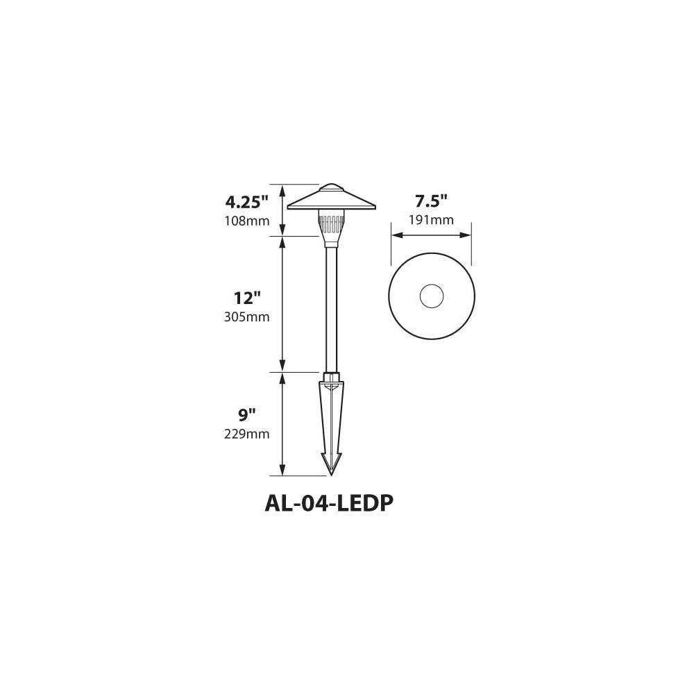Focus Industries AL-04-LEDP China Hat 7.5" Path Light