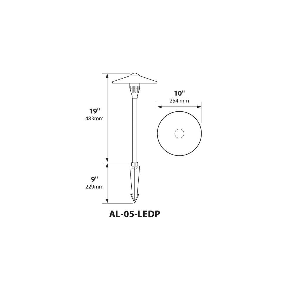 Focus Industries AL-05-LEDP China Hat 10" Path Light