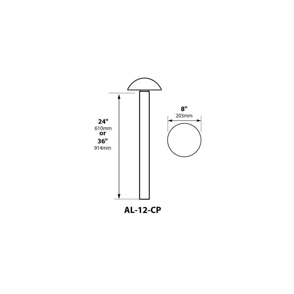 Focus Industries AL-12-CP Brass Post Area Light 15W 12V LED