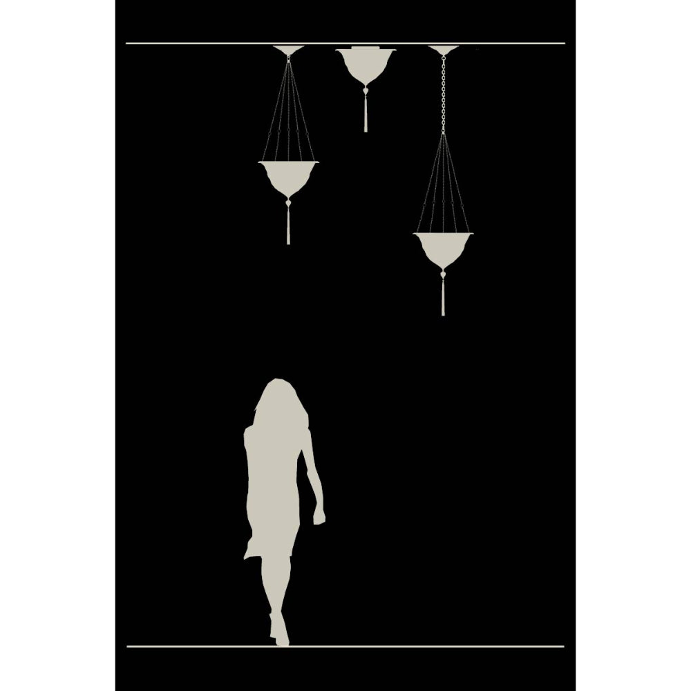 Fortuny Samarkanda in Glass Suspended - &Oslash; 40,5 cm (16")