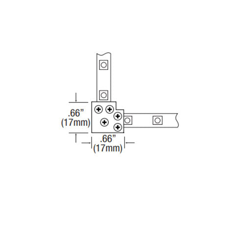 GM Lighting 90&deg; Tape to Tape Connector