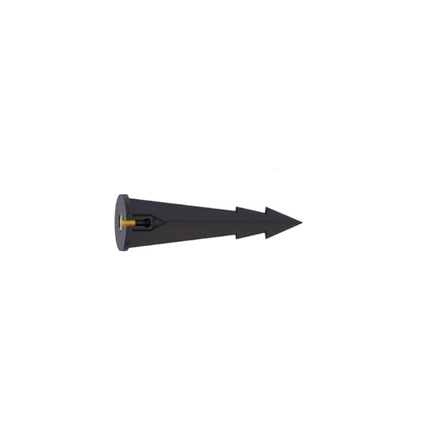 GM Lighting ILS LG Plastic Stake 3"X9.6" Brass Insert, Slot ABS Stake